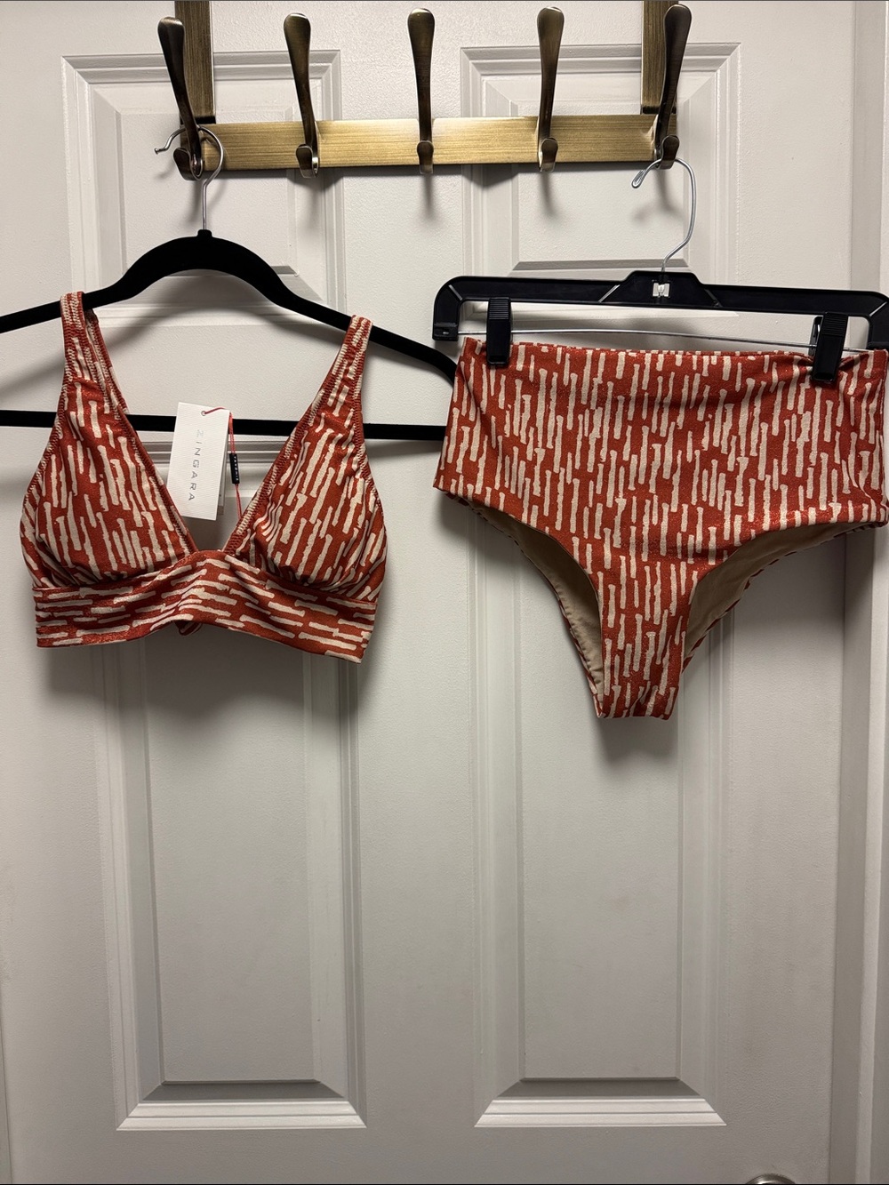 Zingara Rust Patterned Two-Piece Bikini Set - 4